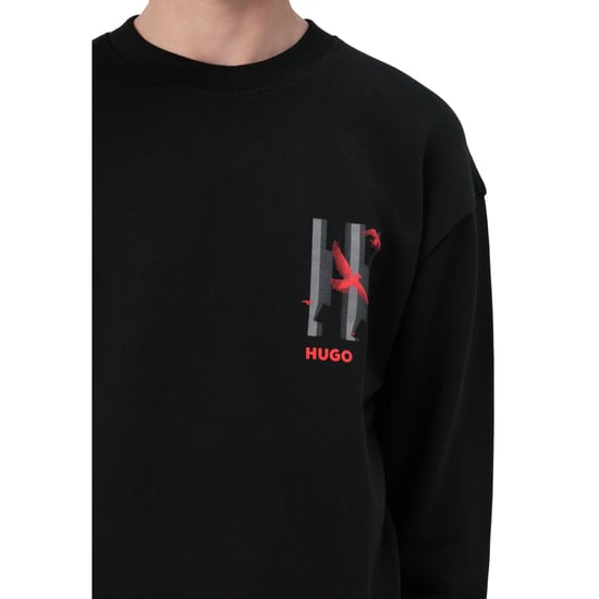 Hugo - Sweatshirt für Herren, Überschnittene Schulter, Regulär (Schwarz) - Image 4
