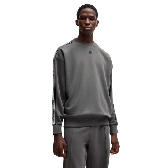 Hugo - "Red Label" Sweatshirt für Herren, Streifen mit Logo, Baumwolle (Grau) - Image 3