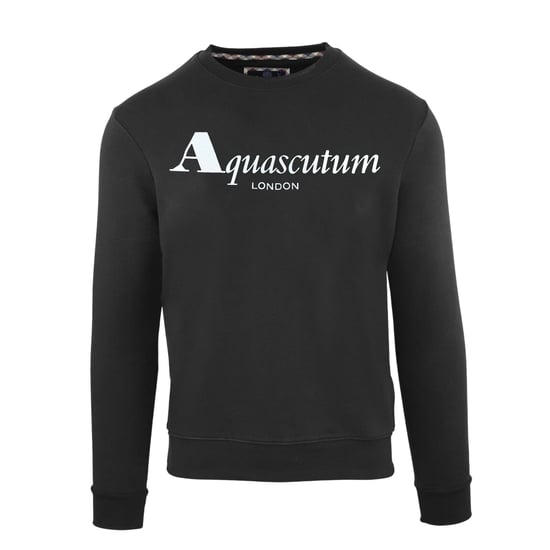 Aquascutum - Sweatshirt für Herren, Rundhalsausschnitt (Schwarz) - Image 1