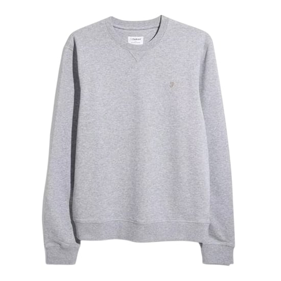 Farah - Sweatshirt für Herren, Rundhalsausschnitt, Bio-Baumwolle (Grau meliert) - Image 1