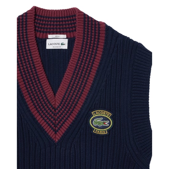 Lacoste - Pullover-Weste für Herren/Damen Unisex, Jerseyware, Regulär (Marine) - Image 3