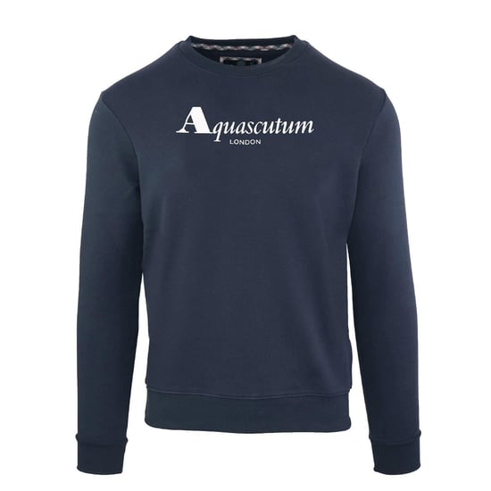 Aquascutum - Sweatshirt für Herren, Logo, gerippt (Marine) - Image 1