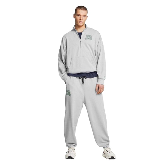 Under Armour - "Icon" Sweatshirt für Herren, mit kurzem Reißverschluss, leger (Grau) - Image 5