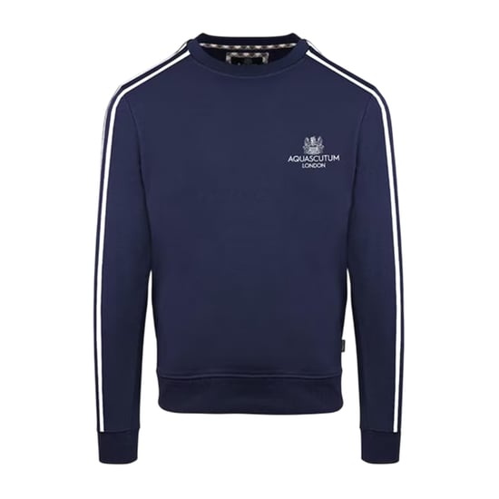 Aquascutum - Sweatshirt für Herren, Rundhalsausschnitt, Langärmlig (Marine) - Image 1