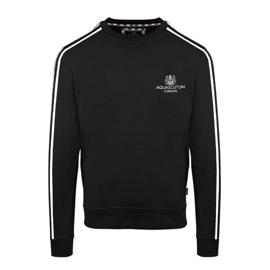Aquascutum - Sweatshirt für Herren, Gerippter Kragen, Regulär (Schwarz) - Image 1