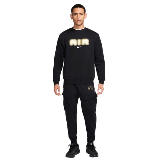 Nike - "Air" Sweatshirt für Herren, Rundhalsausschnitt, leger, Langärmlig (Schwarz/Gold) - Image 3