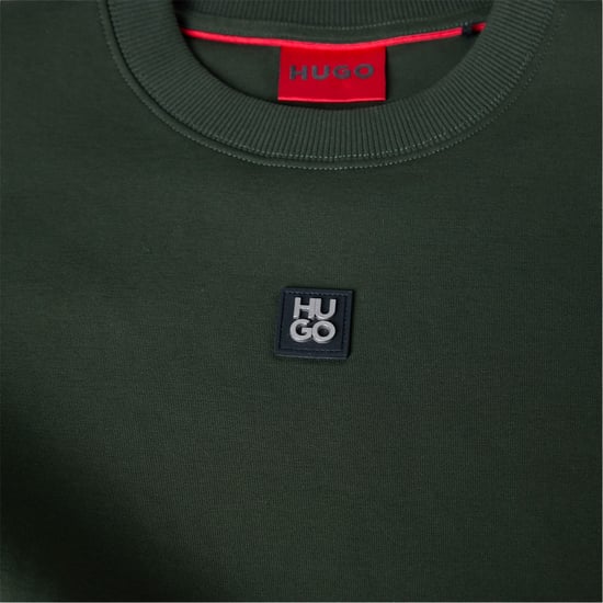 Hugo - "Dettil" Sweatshirt für Herren, Rundhalsausschnitt (Dunkelgrün) - Image 3