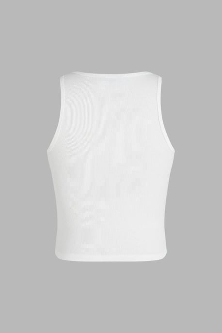 Basic-Button-Detailiert Cropped Top - Image 2