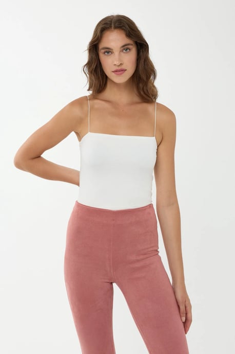 Rechteckiger Kragen Cropped Top - Image 3
