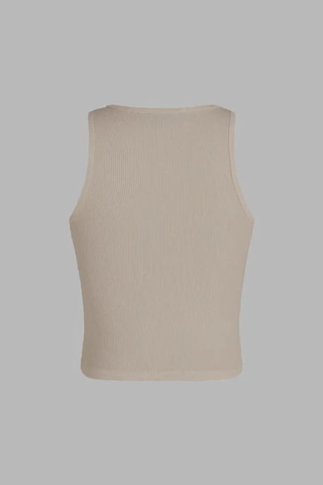 Basic-Button-Detailiert Cropped Top - Image 4