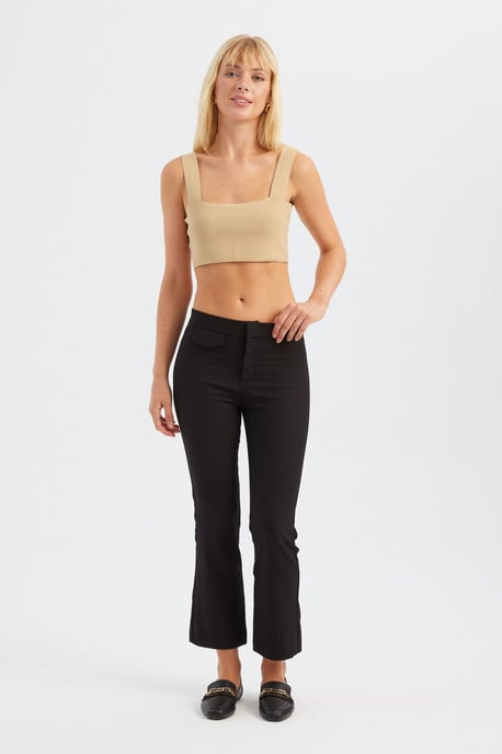 Karo-Ausschnitt Crop-Top - Image 2