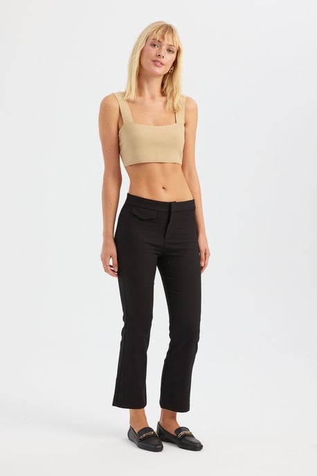 Karo-Ausschnitt Crop-Top - Image 3