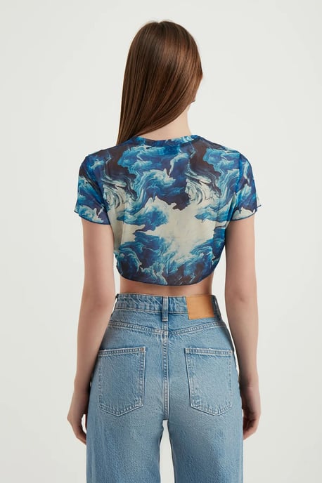 Abstract Tüll-Crop-Top - Image 4