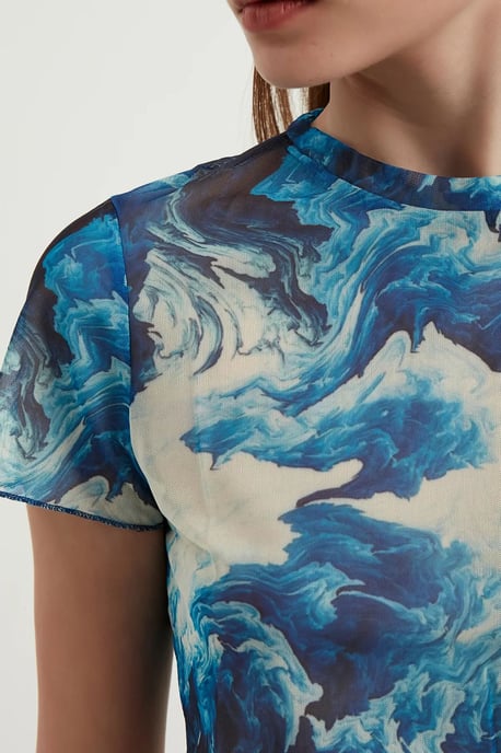 Abstract Tüll-Crop-Top - Image 5