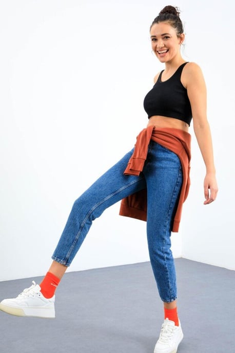 Rippstrick-Baumwollmischung Crop Top - Image 6