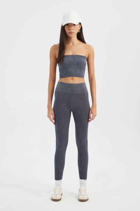 Säuregewaschenes Bustier mit Rippstruktur - Image 2