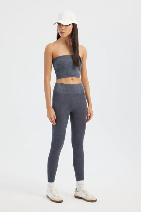 Säuregewaschenes Bustier mit Rippstruktur - Image 3