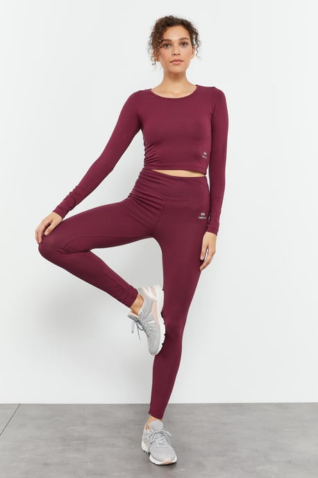 Slim-Fit Langarm-Crop-Top - Image 2