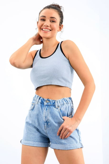 Rippenshirt ohne Ärmel - Image 1
