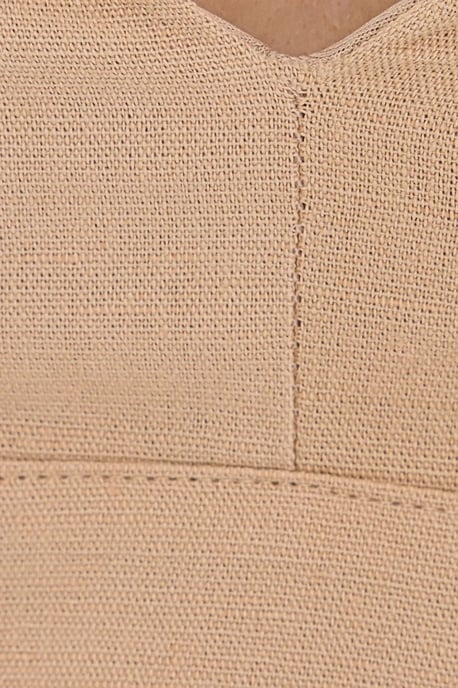 V-Ausschnitt Ärmelloses Gewebtes Cropped Top - Image 5