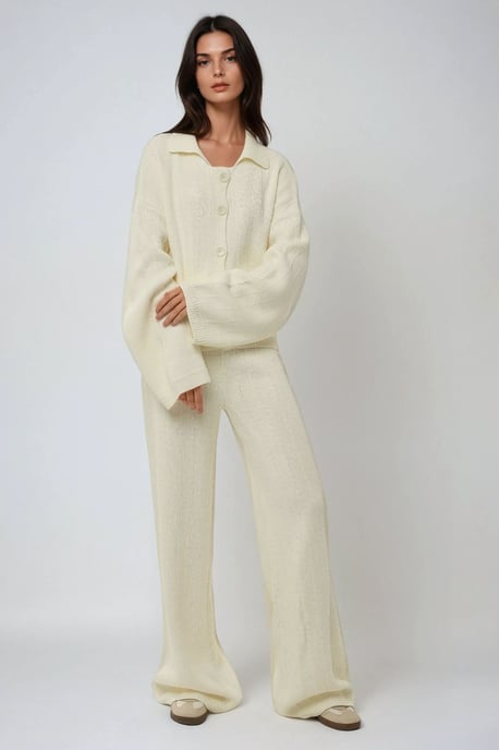 Strickjacke mit Knöpfen und Strukturmuster - Image 4