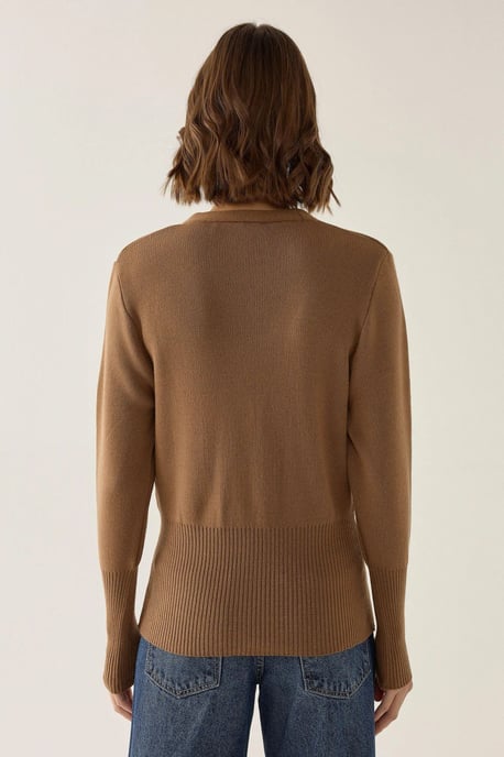 Semi Fit V-Ausschnitt Strickcardigan - Image 5