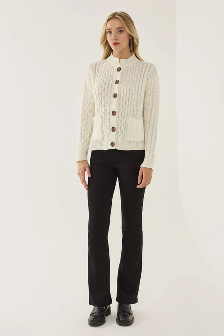 Strukturierter Strickjacke mit Knöpfen - Image 3