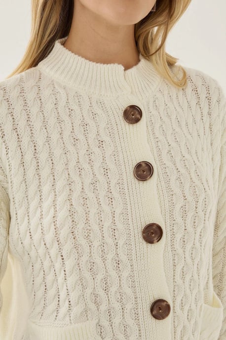 Strukturierter Strickjacke mit Knöpfen - Image 4
