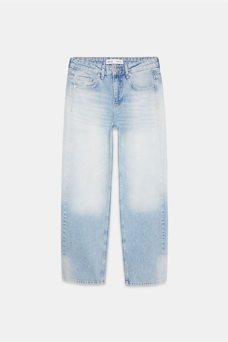 Tief sitzende gerade geschnittene Baumwoll-Denim-Jeans - Image 5