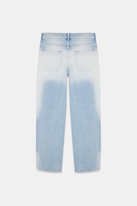 Tief sitzende gerade geschnittene Baumwoll-Denim-Jeans - Image 6