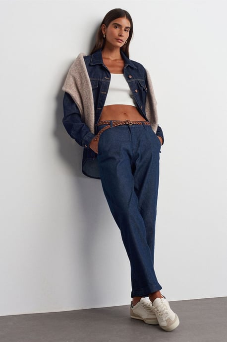 Damen High-Waist Straight-Leg Jeans - Image 1