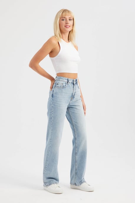 Hochtaillierte Gerade Jeans - Image 3