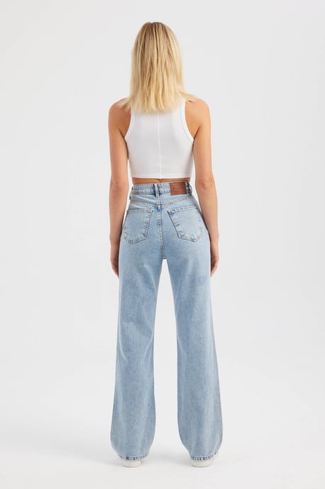 Hochtaillierte Gerade Jeans - Image 4