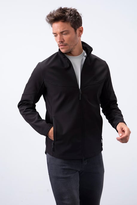 Herren Einfarbige Scuba Zip-Front Jacke - Image 1