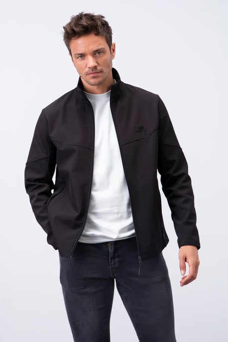 Herren Einfarbige Scuba Zip-Front Jacke - Image 3