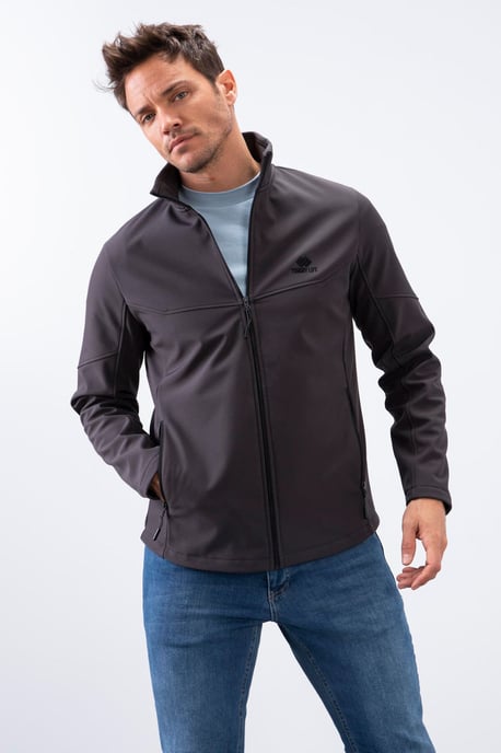 Herren Einfarbige Scuba Zip-Front Jacke - Image 1
