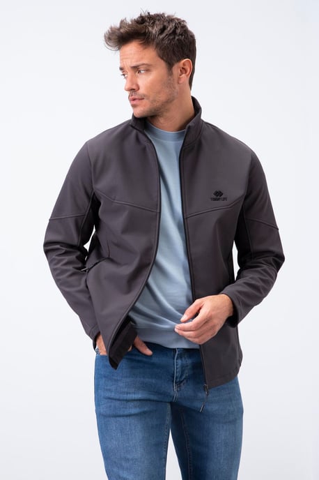 Herren Einfarbige Scuba Zip-Front Jacke - Image 6