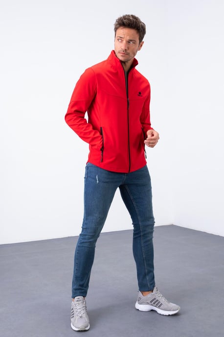 Herren Solid Scuba Zip-Front Jacke - Image 1