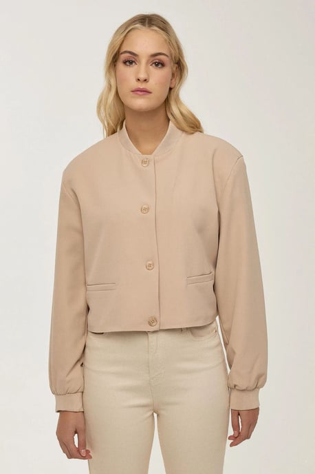 College-Kragen Double-Pocket Kurzjacke - Image 1