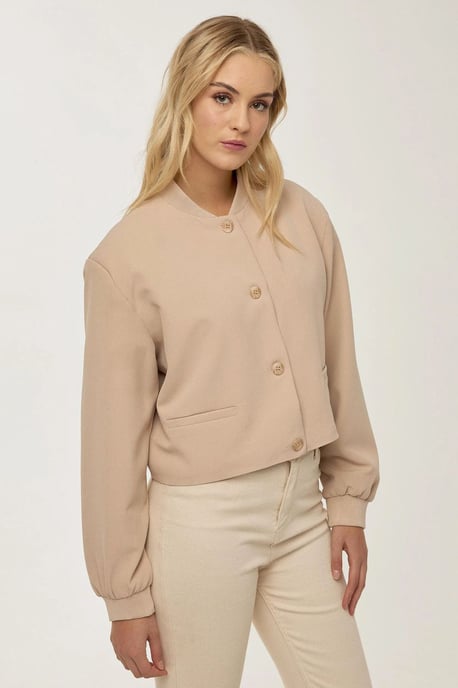 College-Kragen Double-Pocket Kurzjacke - Image 3