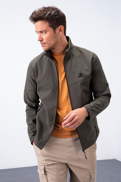 Herren Solid Scuba Jacke mit Reißverschluss vorne - Image 3
