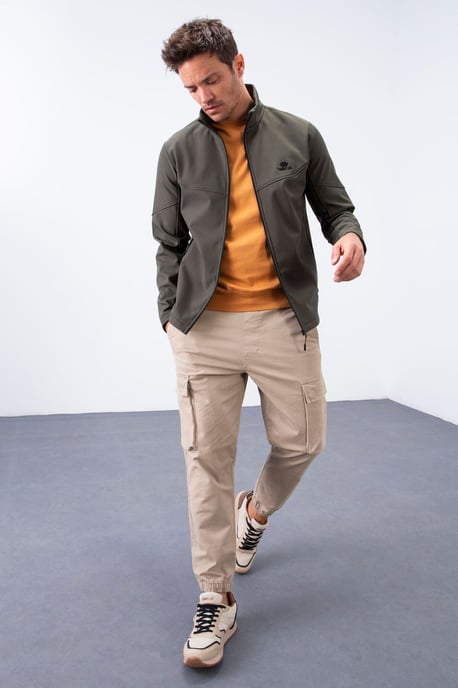 Herren Solid Scuba Jacke mit Reißverschluss vorne - Image 4