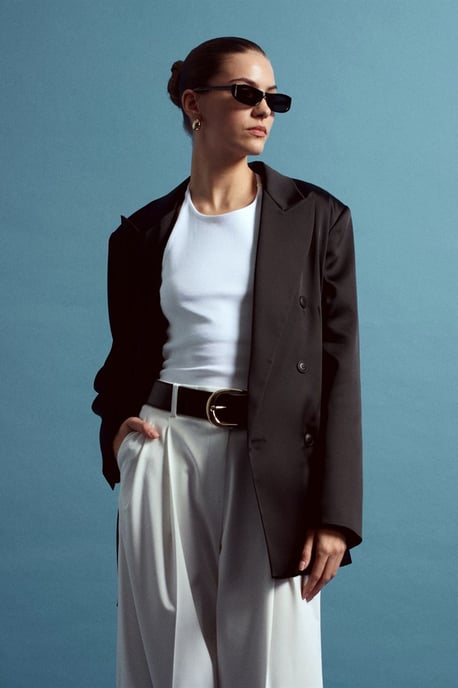 Damen Crepe Blazerjacke - Image 1