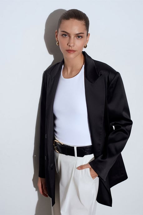Damen Crepe Blazerjacke - Image 3