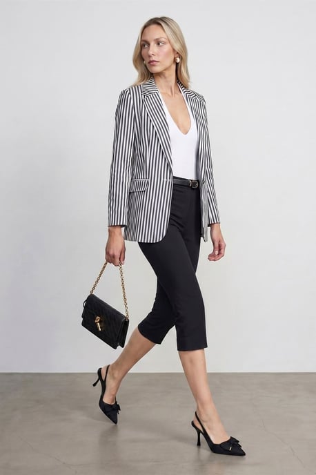 Gestreifter Popeline-Blazer - Image 4