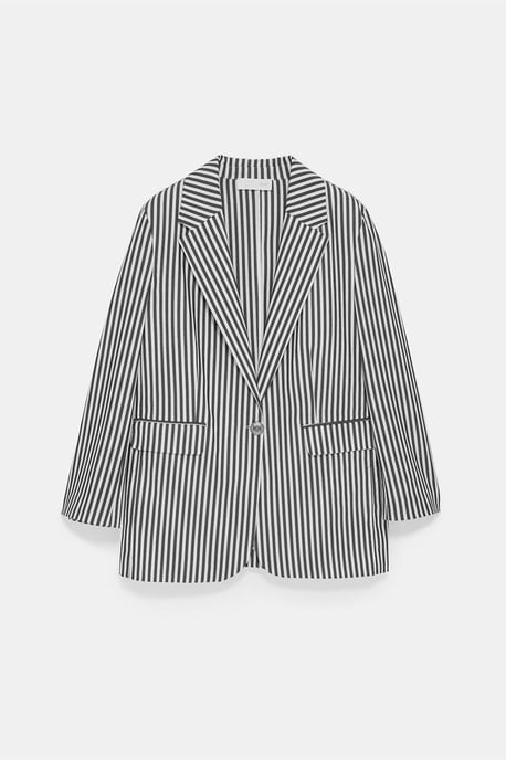 Gestreifter Popeline-Blazer - Image 5