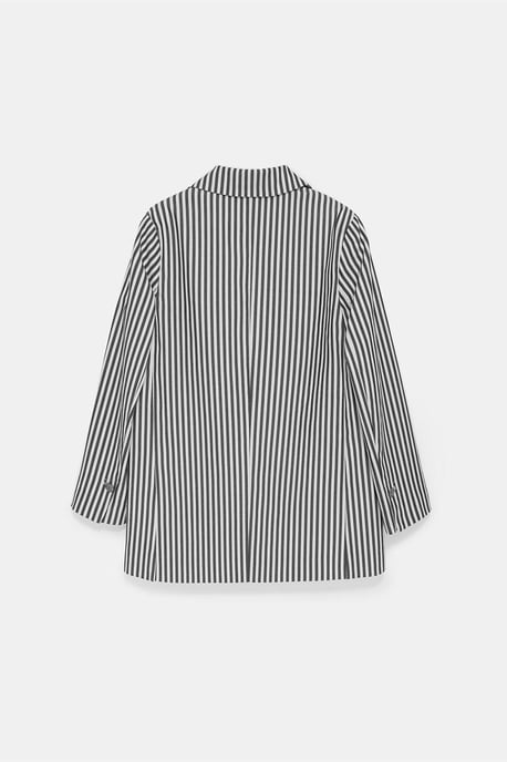 Gestreifter Popeline-Blazer - Image 6