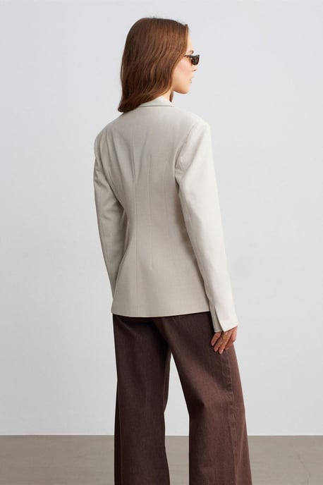 Damen Crepe Blazerjacke - Image 2