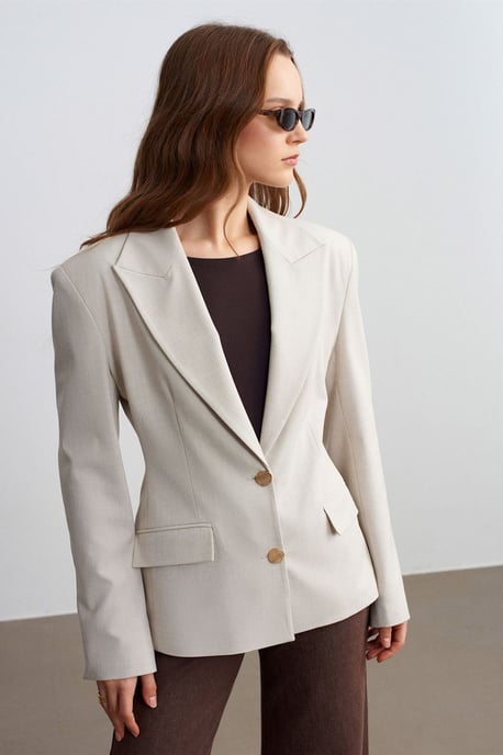 Damen Crepe Blazerjacke - Image 4