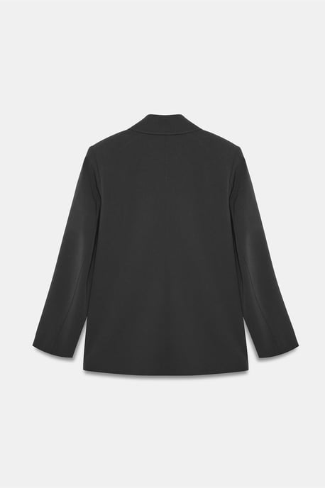 Damen Lang Crepe Blazer Jacke - Image 6